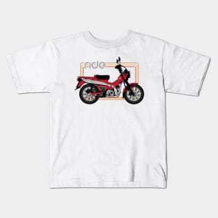 Ride honda trail 125 red Kids T-Shirt